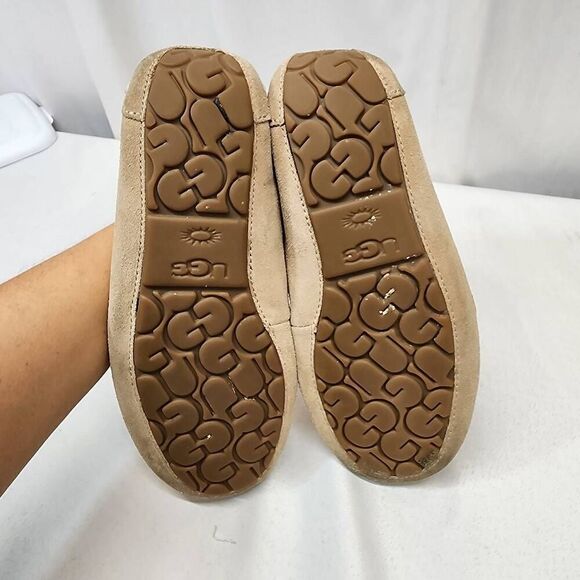 UGG ANSLEY WOMEN SLIPPER SUEDE DRIFTWOOD US 8 Shoes Loafers - Picture 10 of 10